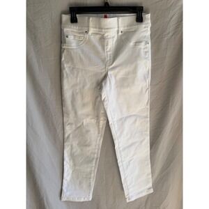 SPANX White Denim Pull On Cropped Pants Women's M/M